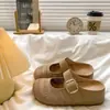 Sandalias Caladas de Nuevo Estilo Verano 2026, Zuecos sin Cierre Estilo Birkenstock, Medias Zapatillas Cerradas que Aumentan la Altura con Suela Gruesa para Mujer, Adecuadas para Uso en Exteriores