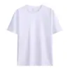 Camiseta de Algodón Puro 210g Verano Nuevo Estilo Hombros Caídos Color Sólido Corte Holgado Unisex Cuello Redondo Manga Corta Camiseta Básica Venta al por Mayor
