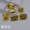 Amarillo Goose Zircón Rectangular Piedra Suelta Rectangular de Corte Asscher Gema