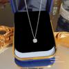 Collar de Acero de Titanio con Corazón de Amor de Moda que No se Desvanece para Mujer Diseño de Joyería Nicho de Verano Colgante Cadena Clavicular de Alta Gama Venta al por Mayor