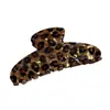 Pinza de acetato con estampado de leopardo, elegante y lujosa, para peinado semi-recogido de mujer, pinza pequeña para recogidos, pinza de tiburón, accesorio para el cabello de lujo ligero