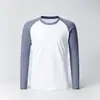 Camiseta de Manga Larga Transpirable de Secado Rápido con Cuello Redondo, Absorbe la Humedad, Tela Piqué Casual para Deportes al Aire Libre