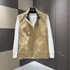 Nueva colección de otoño: chal de hombre a cuadros patchwork con cuello alto, una chaqueta moderna, simple, versátil, casual y a la moda