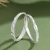 Anillos de Pareja Acacia Enredadera Plata de Ley 925 para Mujer, Anillos Lisos de Banda Diseño de Nicho Estilo Ins de Gama Alta, Regalo de Cumpleaños para Hombre
