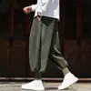 Nuevos pantalones de pana estilo chino para hombre, con pierna ancha, corte holgado y tobillos cónicos, en un estilo casual retro de pierna ancha