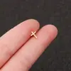 Cruz de Mariposa con Forma de Corazón Varilla Fina Pistola 0.8X6mm Acero Inoxidable Arete para Lóbulo Arete para Cartílago Joyería para Piercings Personalizada
