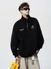 Moletom Pesado com Meio Zíper para Homem, Moletom de Outono e Inverno, Roupa de Baixo Masculina, Jaqueta Turtleneck Masculina de Manga Longa para Outono