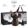 Caja de Regalo Festival de Mediados de Otoño, Dormitorio de Aromaterapia, Difusor de Aroma de Piedra de Alta Gama, Set de Aceites Esenciales de Fragancia Duradera para Hotel, Set de Regalo de Recuerdo