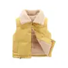 Colete de Lã Polar Infantil para Meninos e Meninas, Colete de Outono e Inverno, Colete Quente de Veludo de Cordeiro para Bebê para Usar por Cima