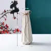 Jarrón Blanco Cerámico Liso Cultivo en Agua Moderno Escandinavo Creativo Hogar Sala de Estar Mesa de Comedor Arreglo de Flores Secas Adornos Decorativos