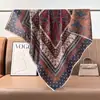 90 Nuevo Estilo Exótico Azul Otoño/Invierno Versátil Bufanda Exterior de Terciopelo para Mujer, Bufanda Cálida, Pañuelo para el Cuello, Bufanda Cuadrada Grande