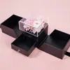 Día de San Valentín Chino Collar de Rosa Caja de Regalo de Labial Cajón de Acrílico Transparente Caja de Empaque para Joyería