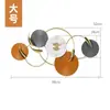 Colección de relojes de pared para comedor, sala de estar, moderno, ligero, de lujo, decorativo, para comedor, reloj de arte en hierro, cuadro colgante, reloj de pintura decorativa tridimensional