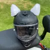 Bonito Casco de Moto Eléctrica para Mujer con Orejas de Dibujo Animado de Peluche Desmontables Decoración de Casco de Moda