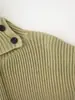 Exportación Transfronteriza 2025 Nuevo Otoño Casual Versátil Cuello Alto Botones Suéter Diseño Top de Punto Chaqueta para Mujer