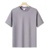 Camiseta informal de color liso para hombre, manga corta, hombro caído, holgada, moderna, exclusiva transfronteriza, 220 Klesier, con logotipo personalizado