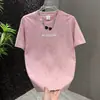 Camiseta de Manga Corta para Hombre Delgada Guapo Americana Marca de Moda Tie-dye Personalidad Moda Versátil Ropa de Hombre Media Manga Celebridad de Internet Moda Tendencia t