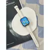 Adequado para Apple Iwatchs12S9Ultra87654 Watch com Pulseira de Couro de Luxo Leve para Mulheres com Padrão de Lichia
