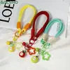 Lindo Colgante de Teléfono de Muñeca Fruta Estrella Colorido Cordón Tejido Corto Correa Colgante de Personaje de Dibujos Animados Duradera