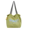 Estilo Perezoso Estilo Coreano Gran Capacidad Bolso de Hombro para Viajes Diarios Bolso de Mano de Letras de Moda para Estudiantes Bolso Tote de Comercio Exterior para Mujeres