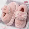 Pantuflas de algodón para mujer, nuevo modelo invierno 2026, para interior del hogar, antideslizantes, de suela gruesa, cálidas, de felpa, con talón cerrado, zapatos de maternidad para uso en exteriores