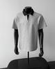 Camiseta Gris Falsa de Dos Piezas Tendencia para Hombre Empalme de Solapa Manga Corta Casual Estilo Hong Kong Holgada Camisa Polo Americana Manga Media