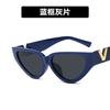 Gafas de Sol Kedun Rayas de Panda Blanco y Negro Triángulo V Ojo de Gato 2022 Nuevo Estilo Europeo y Americano Gafas de Sol Pasarela Montura Pequeña