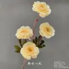 Arranjo de Chão com Flores Artificiais Cor de Champanhe, Rosa de Casamento, Hortênsia, Material de Flores para Corredor de Teto, Arranjo de Decoração para Auditório