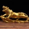 Lingote de Cobre Estilo Antiguo Adorno de Tigre de Año Nuevo, Animal del Zodiaco Propicio Tigre de Dinero, Decoración de Coche, Decoración del Hogar Sala de Estar