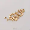 Ouro 14K Preenchido Cor Duradoura Rodinha Dupla Camada Contas Espaçadoras de Linha Dupla Contas Tambor Contas Soltas Feitas à Mão Materiais para Pulseira DIY Acessórios de Joias