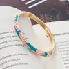 Nuevo Pulsera de Esmalte Estilo Chino Goteo de Aceite para Mujer Retro Artístico Pintura de Color Pulsera Versátil Venta Caliente Transfronteriza Moda de Lujo Ligero