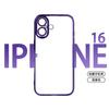 Funda para iPhone 16 Pro Max Adecuada con Película Protectora de Lente Integrada, Funda Protectora Anticaídas para iPhone 15 y 14, Antihuellas