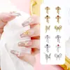 Celebridad de Internet Arte de Uñas Moño 3D Metal Rhinestone para Uñas Decoraciones Aleación Rhinestone Mariposa Decoración con Brillo Accesorios para Uñas