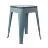 Taburete de Plástico para el Hogar para Adultos Cuadrado Sala de Estar Apilable Taburete de Comedor Nórdico Simple Taburete Alto Venta al por Mayor