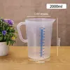 Use diretamente o copo medidor de material PP transparente espessado para cozinha, loja de milk tea, panificação, ferramentas de medição, uso duplo para milk tea e suco