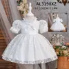 Novo vestido de bebê de um ano estilo europeu e americano, vestido de princesa de tule, vestido tutu para bebê, vestido com capuz, vestido para batizado de um mês de bebê