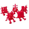 Letrero decorativo 3D para bodas con los caracteres "Fu, Lu, Xi, Cai" para la buena fortuna y la prosperidad, adorno de escritorio creativo, decoración de Año Nuevo