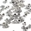 Cuentas Espaciadoras de Aleación de Plata Antigua Galvanizada Cilindro Decorativo para Colgar en Cinturón Pendientes Pulsera Collar Cadena de Teléfono Móvil Accesorios Hechos a Mano DIY