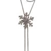 Colar Longo de Floco de Neve de Zircônia Extensível Feminino Luxo Leve Sofisticado Elegante Moda Elegante Combinação Livre Corrente de Pescoço Corrente de Lã