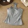 Camisola Fina para Mujer con Copas, Versátil para Primavera y Verano, Se Puede Usar como Prenda Interior o Exterior, Top Sexy