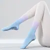 Calcetines Antideslizantes para Yoga Calcetines de Pilates Calcetines Deportivos Especiales de Cinco Dedos Media Pantorrilla Algodón Puro Antibacteriano Gradiente Calcetines de Fitness para Mujer