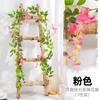 Guirnalda de Flores Artificiales Decoración Guirnalda Hoja de Uva Artificial Plástico Flor Falsa Tubo Guirnalda Enrollable Decoración de Pared Montada en Techo