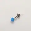 Brincos de Aço Titânio 316 Transfronteiriços, Piercings de Osso da Orelha, Bolas Redondas, Bolos Redondos, Piercing de Orelha com Opala Australiana, Piercing com Agulha Fina, Joias para Piercing, Atacado em Estoque