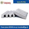 Chave Chata Aço Inoxidável 304 Gb1096 Canto Arredondado Tipo A Pino Chave Quadrada Pino Quadrado Padrão Nacional M3-M12