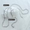Estilo Ins Europeo y Americano Nicho Perla de Agua Dulce Puntada Suéter Collar Pulsera de Acero de Titanio conjunto Joyería P628-E125