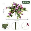 Columna romana retro de estilo europeo de Amazon, decoración con flores artificiales de campanilla para exteriores y sala de estar.