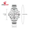 Chaxigo Moda Suiza Decoración de Negocios 3 Pines Doble Calendario Correa de Acero Reloj para Hombre Exportación Transfronteriza Reloj Venta al por Mayor