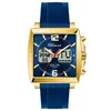Reloj multifuncional para hombre Chenxi con calendario, impermeable, luminoso, correa cuadrada de silicona, pantalla dual electrónica, venta al por mayor