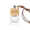 Botella de aromaterapia para coche con cuentas de cristal y tapa cuadrada, 8 ml, para perfume y aceite esencial de aromaterapia, colgante de madera fragante para coche, botella de aromaterapia para interiores.