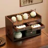 Porta-Copos Bogu Madeira Maciça Mesa de Chá Chinesa Bancada Folha de Chá Conjunto de Chá Rack de Armazenamento Decoração de Sala de Chá Armário de Exposição Armazenamento